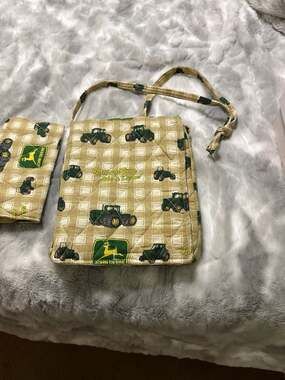 John Deere Quilted Crossbody Bag, Wallet, and Coin Pouch 3-Piece Set